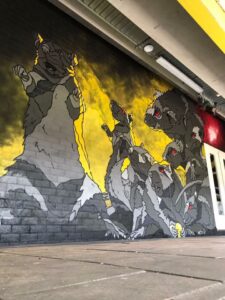 Rat-graffiti onder B-Side (2021)